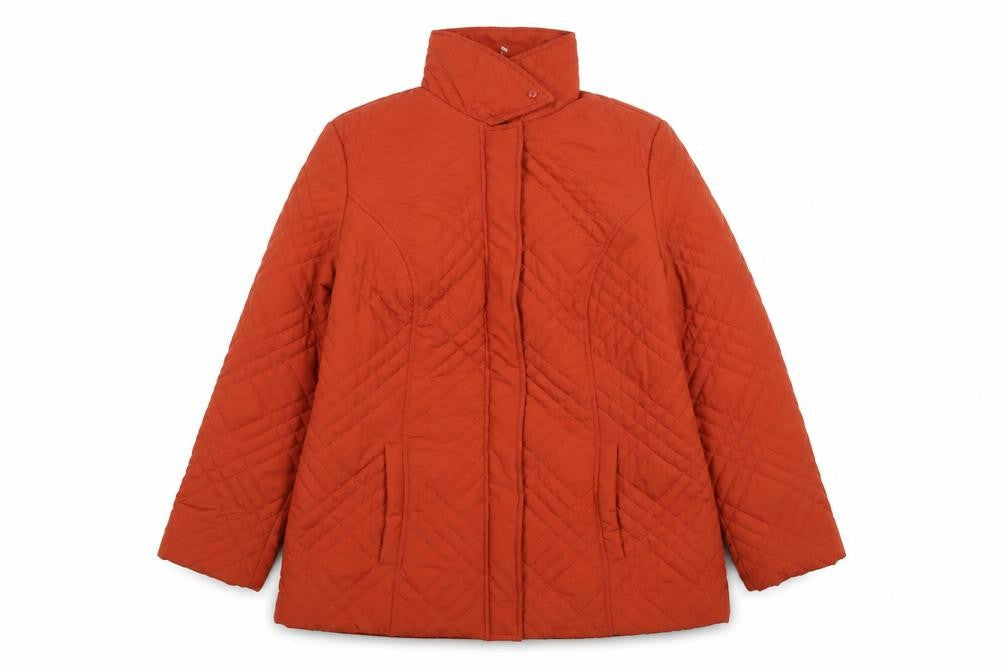 Profile Womens Burnt Orange Quilted Puffer Jacket Size 14