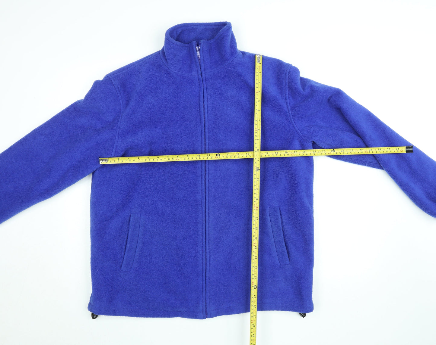 JBC Collection Men's Blue Fleece Full Zip Jacket L Lightweight