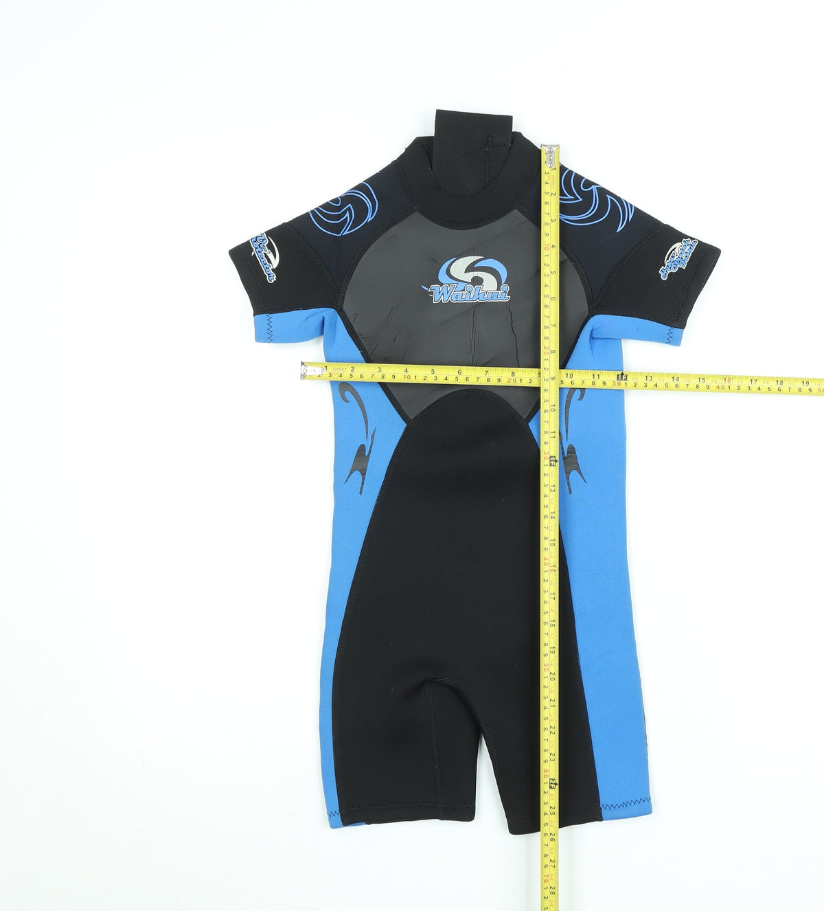 Waiiha Boys Black Blue Short Sleeve Neoprene Wetsuit 7-8 Years