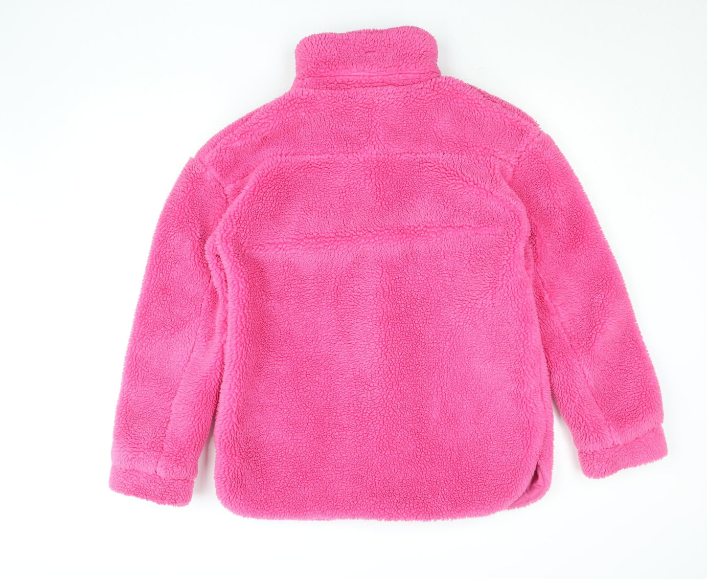 H&M Teens Pink Fleece Lined Button Up Jacket Size 14