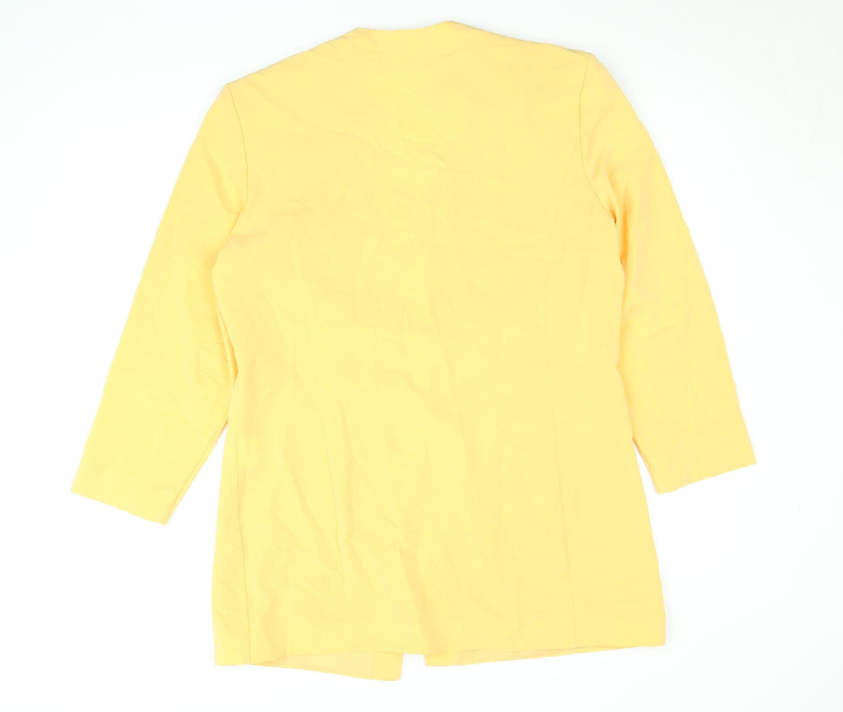 POEM Women's Yellow Polyester Single-Breasted Blazer Size 12