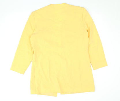 POEM Women's Yellow Polyester Single-Breasted Blazer Size 12