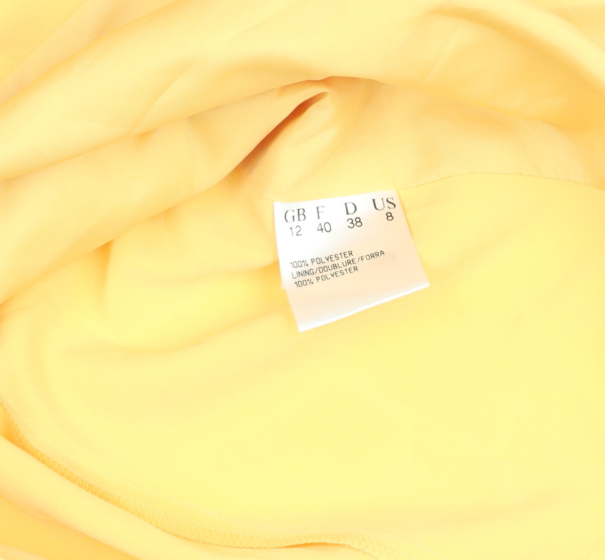 POEM Women's Yellow Polyester Single-Breasted Blazer Size 12