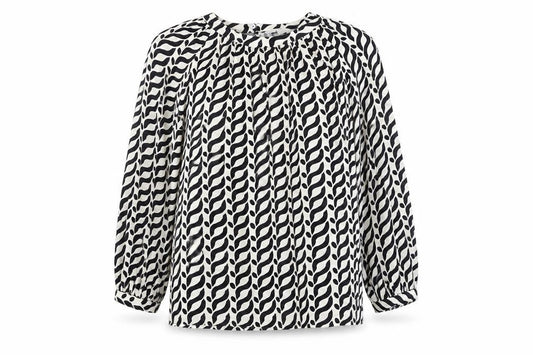 Marks & Spencer Women’s Black Animal Print Viscose Blouse Size 12