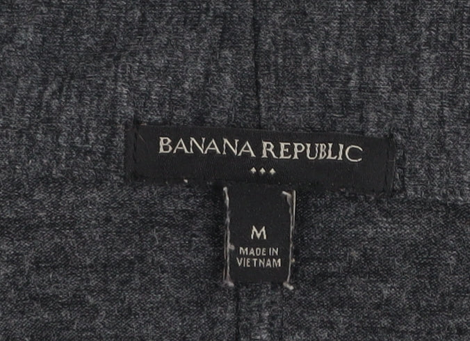 Banana Republic Women's Grey Knit Cardigan Size M Open Front Long Sleeve