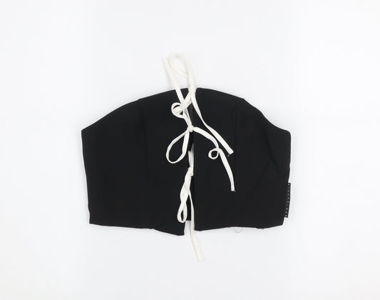 Missguided Women's Black Strapless Camisole Crop Top Size S