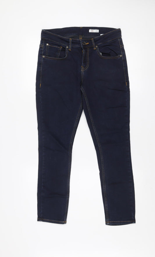 Spykar Men Blue Slim Fit Mid Rise Ankle Jeans W30 L27