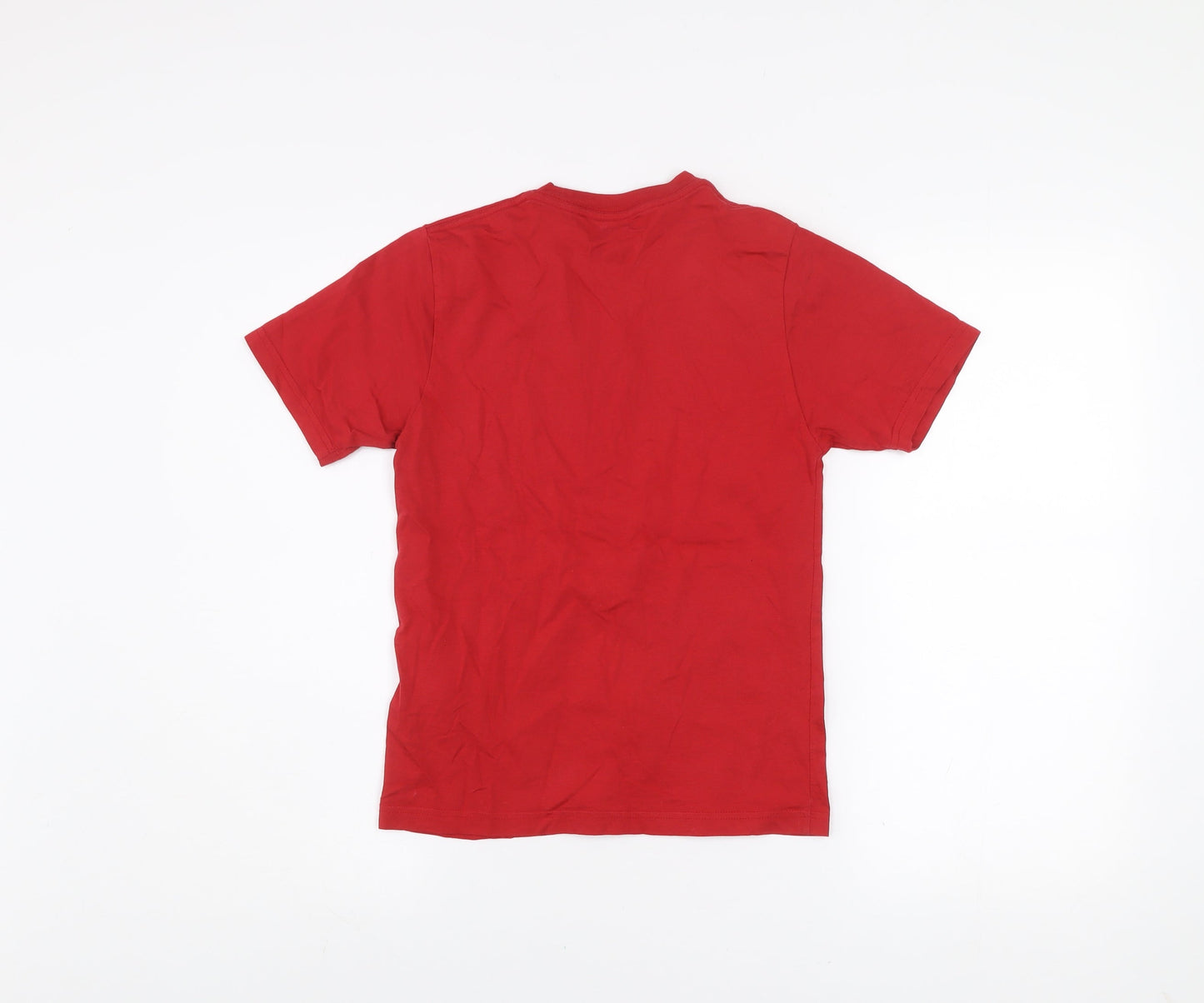 Vans Women's Red Classic Fit Short Sleeve Cotton T-Shirt Size S (8-10)