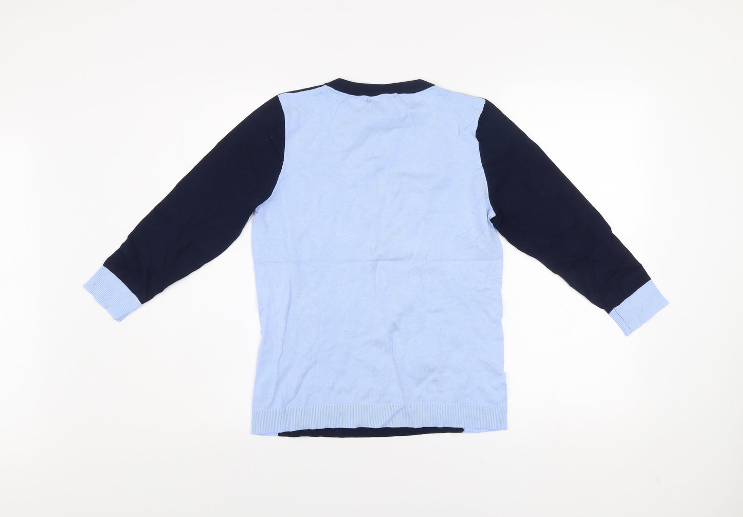 Dunnes Women Navy Blue Crew Neck Long Sleeve Pullover Jumper Size S