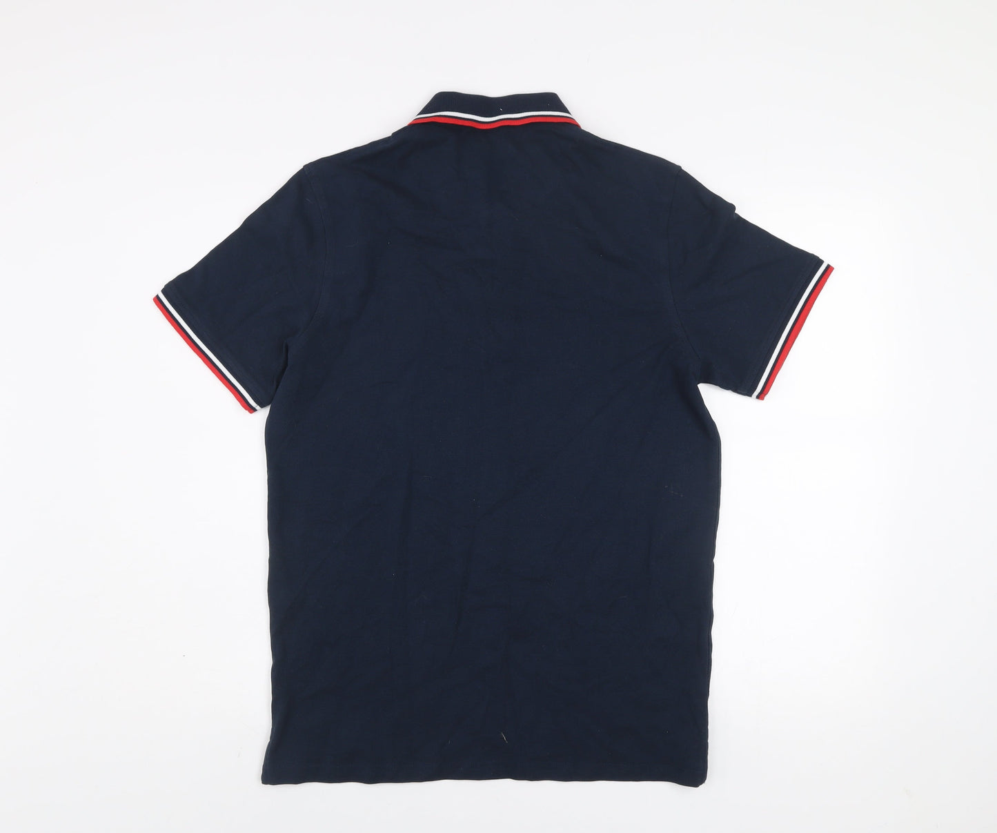Jack & Jones Men's Blue Polo Shirt L Classic Cotton Short Sleeve