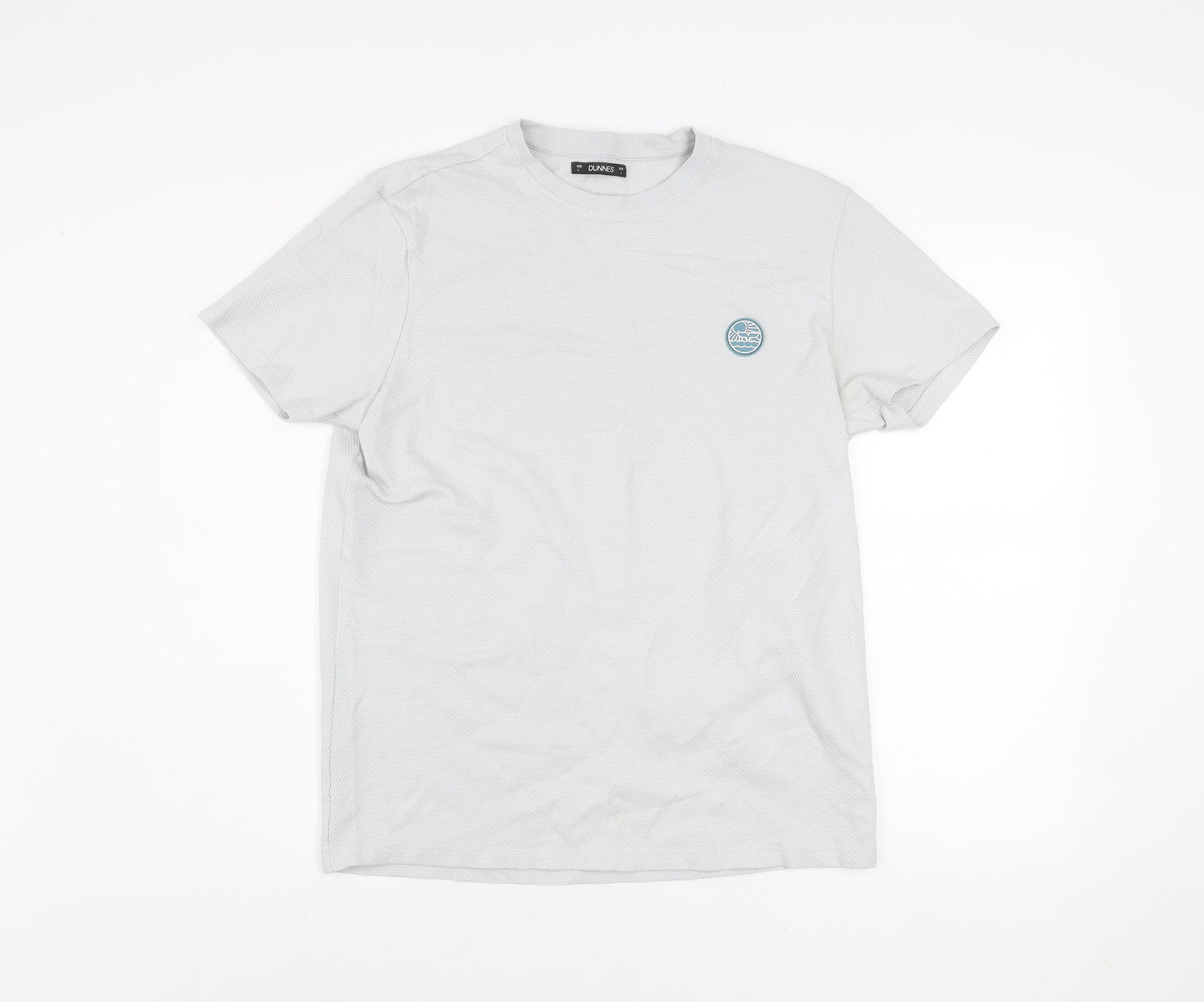 Dunnes Men’s Light Grey Regular Fit Short Sleeve T-Shirt Size L