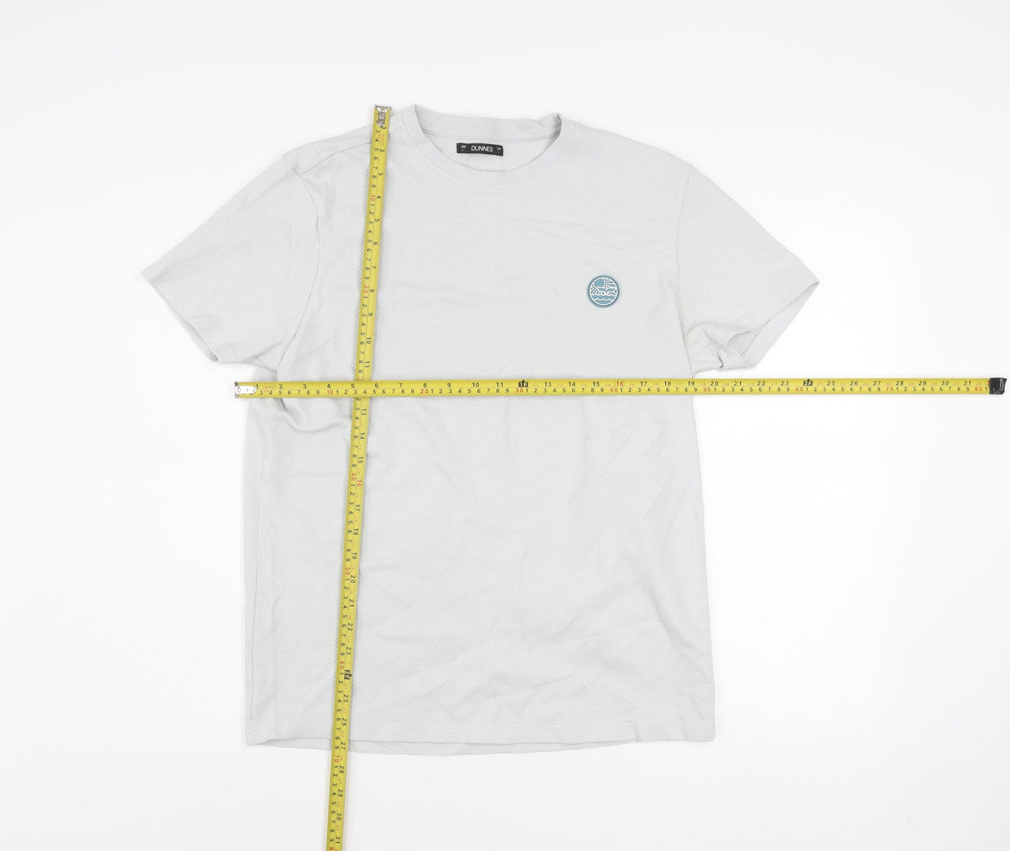Dunnes Men’s Light Grey Regular Fit Short Sleeve T-Shirt Size L