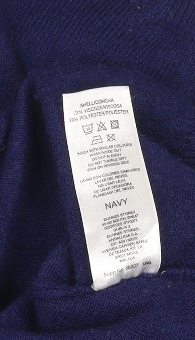 Savida Women’s Navy Blue Crew Neck Long Sleeve Pullover Jumper Size 10