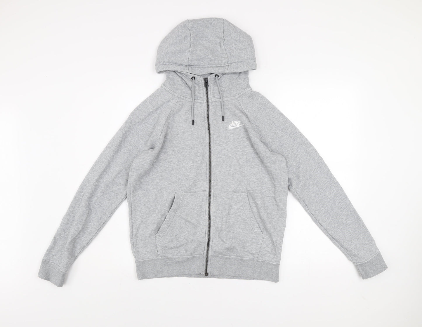 Nike Men's Grey S Full Zip Hooded Basic Jacket