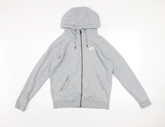 Nike Men's Grey S Full Zip Hooded Basic Jacket