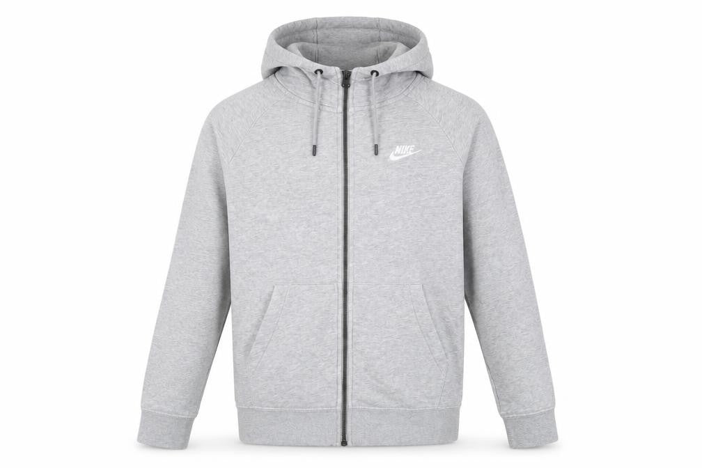 Nike Men's Grey S Full Zip Hooded Basic Jacket