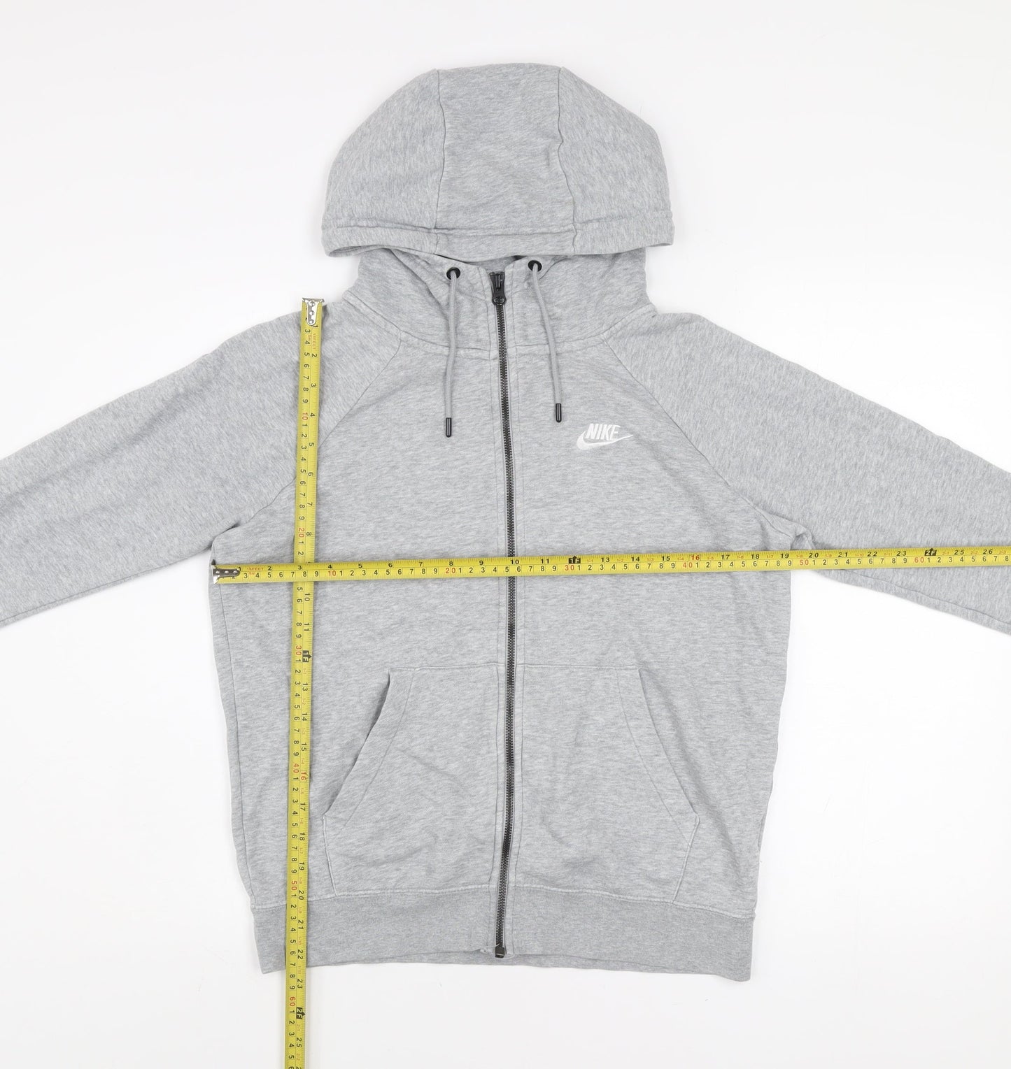 Nike Men's Grey S Full Zip Hooded Basic Jacket