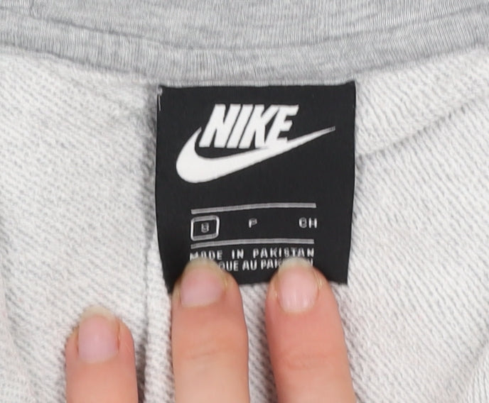 Nike Men's Grey S Full Zip Hooded Basic Jacket