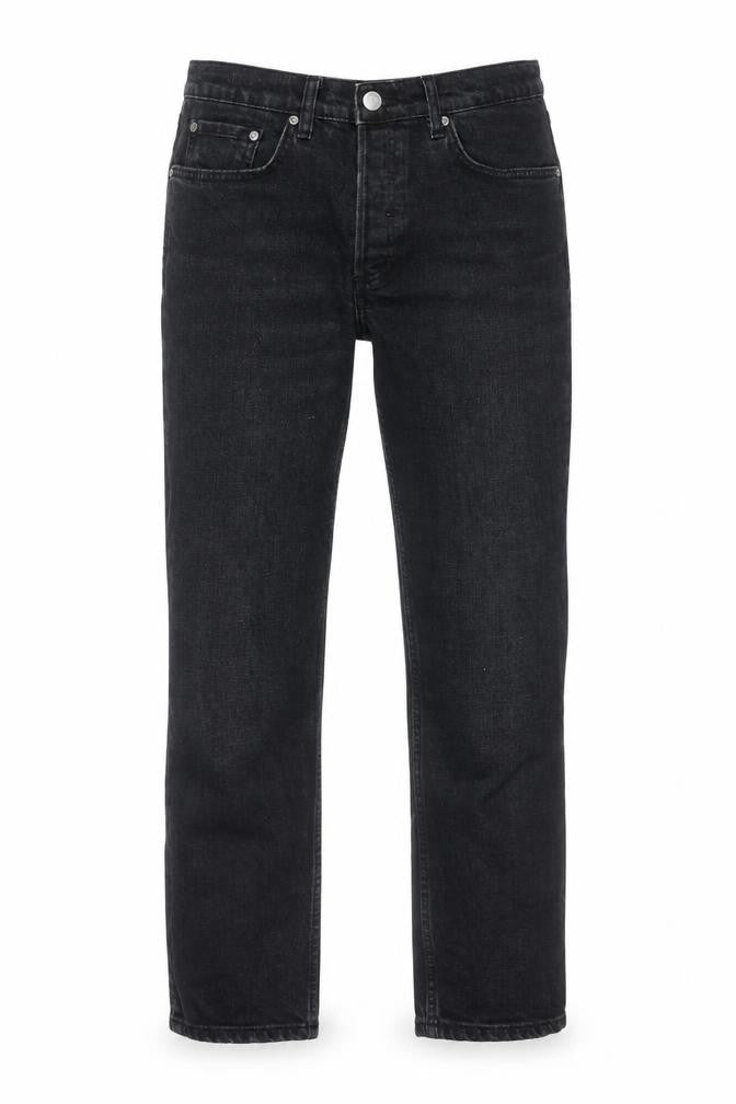 Mango Women Black Straight Leg Jeans Size 12 Regular Fit Denim