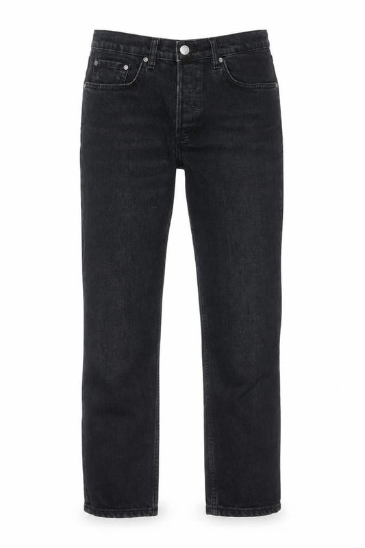Mango Women Black Straight Leg Jeans Size 12 Regular Fit Denim