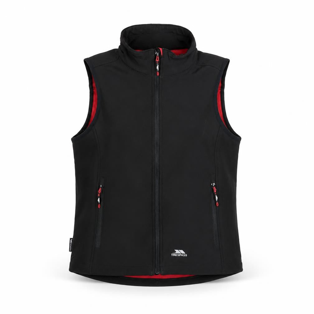 Trespass Women's Black XS Softshell Waistcoat Wind Resistant