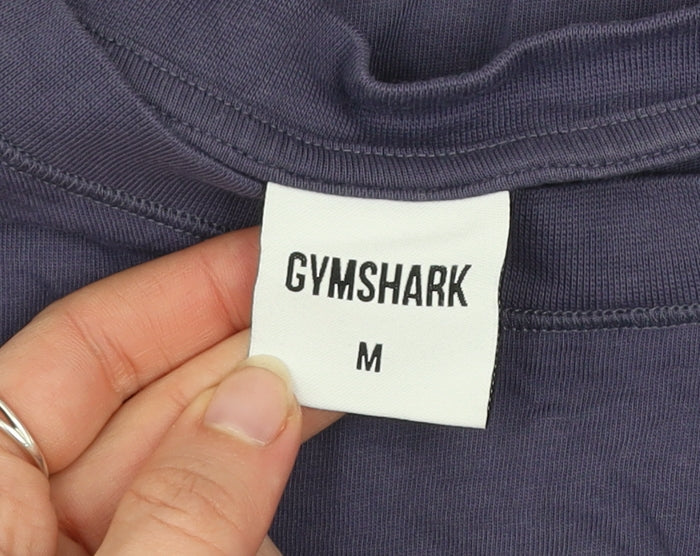 Gymshark Men's Blue Long Sleeve Cotton Top Size M Casual Sportswear