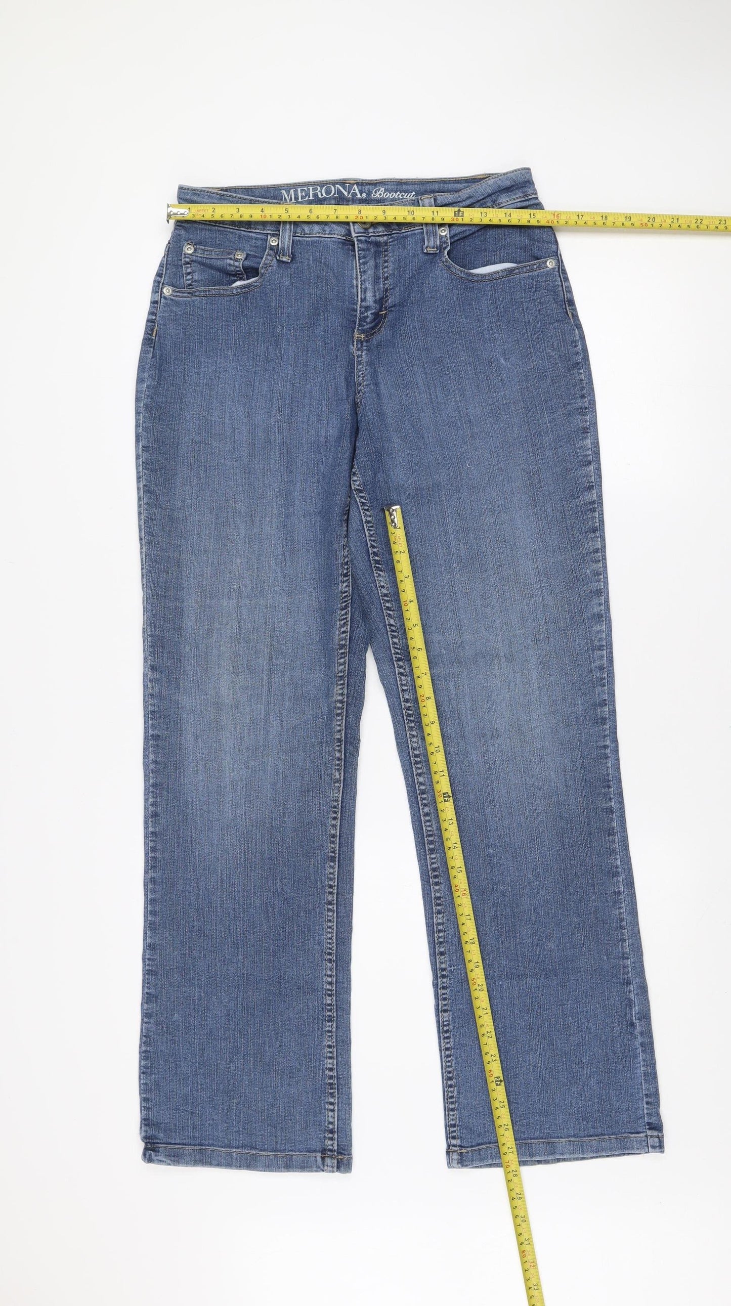 Merona Women's Blue Bootcut Jeans Size 4R Regular Fit Denim