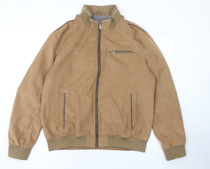 St Bernard for Charles Stores Men's Beige Large Basic Jacket Polyester Zip Up