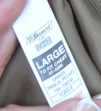 St Bernard for Charles Stores Men's Beige Large Basic Jacket Polyester Zip Up
