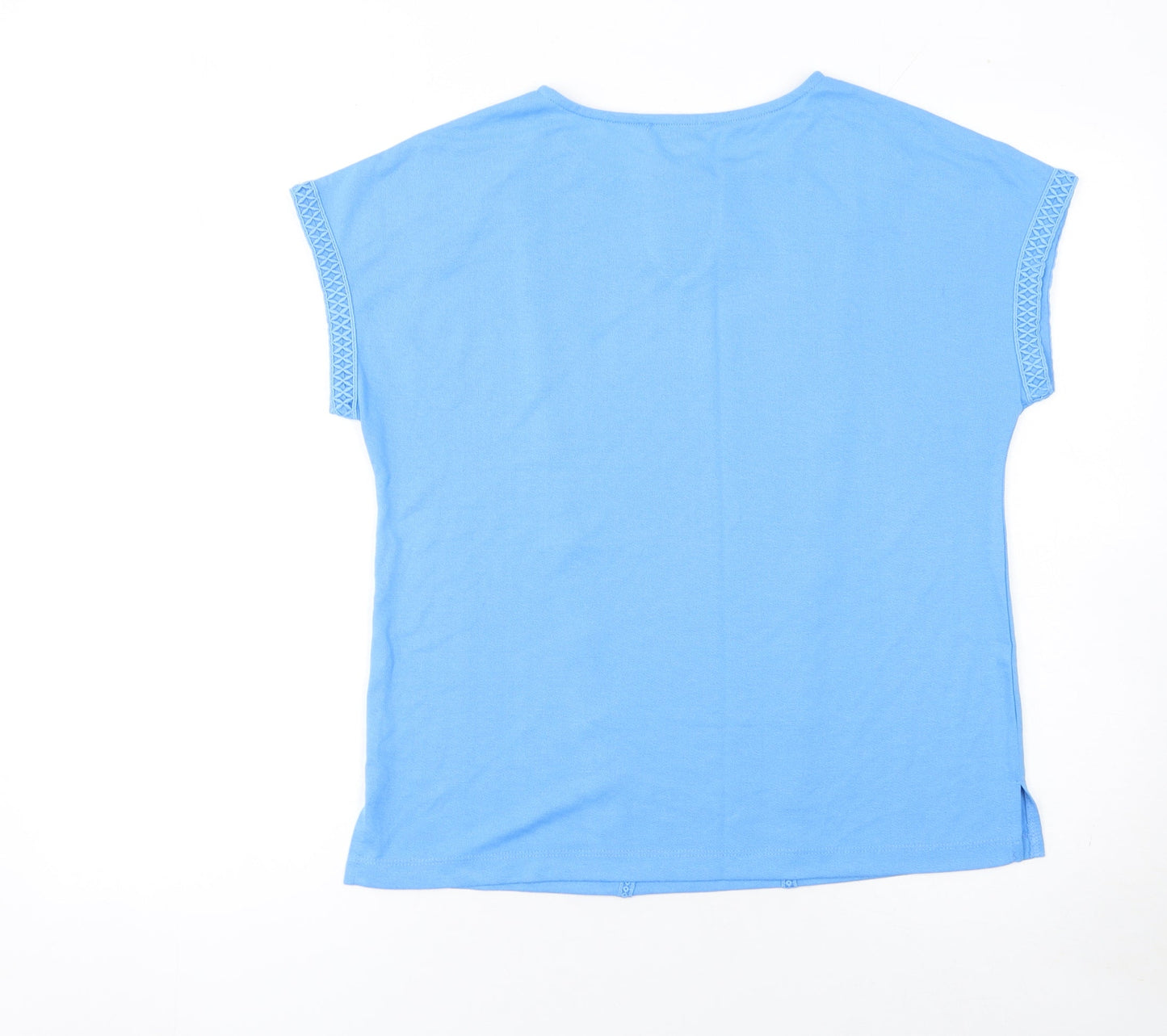 Gallery Women Blue Short Sleeve Tunic Top XS