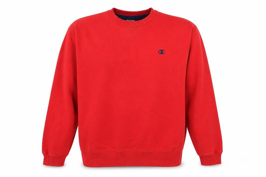 Champion Men's Red Pullover Crew Neck Sweatshirt Size L