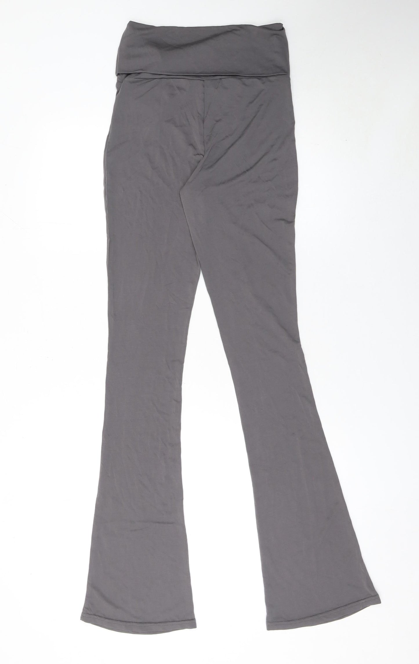 Jack Wills Women's Grey Flared Jersey Trousers UK 8 Regular Fit