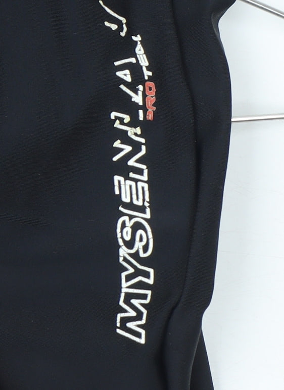 Mysenlan Girls Black XL Cycling Leggings Reflective Ankle Zip Sportswear