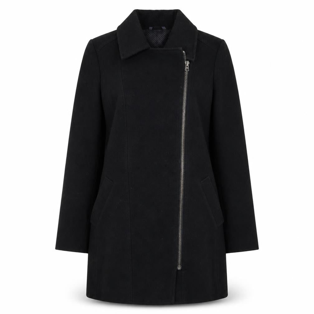Marks & Spencer Women’s Black Size 12 Mid-Length Zip Coat