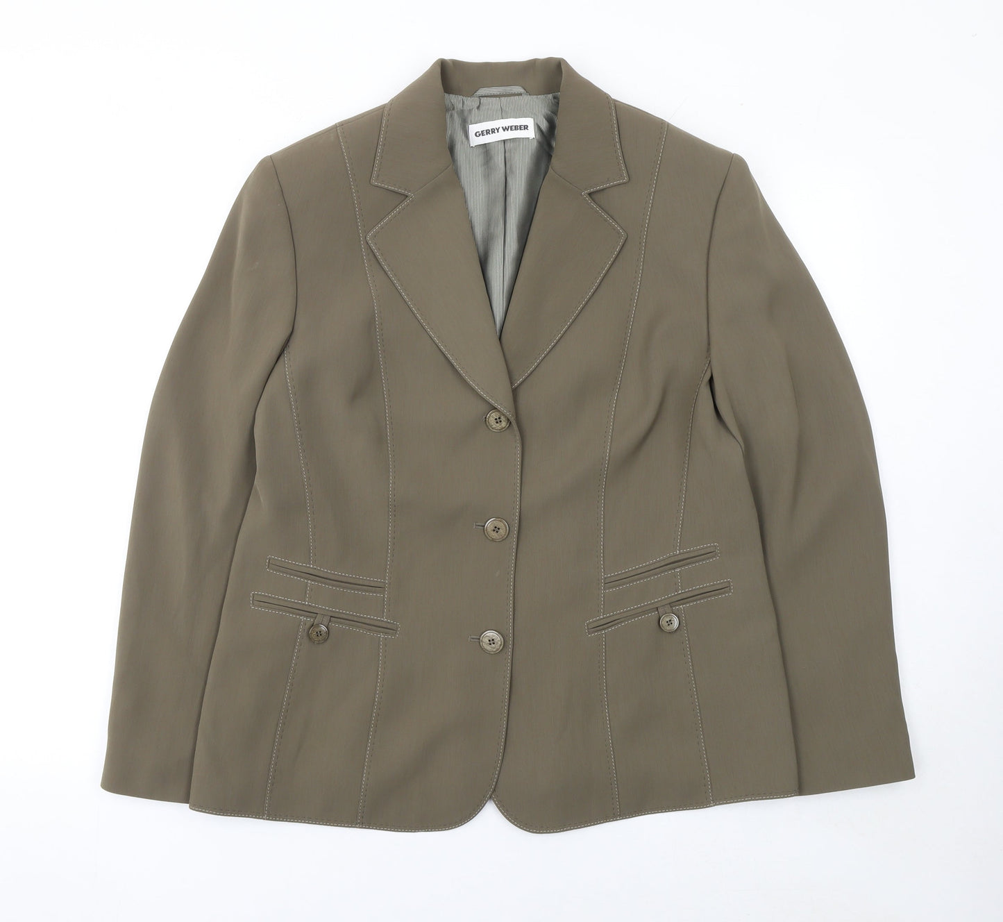 Gerry Weber Women Brown Size 16 Classic Tailored Blazer Jacket