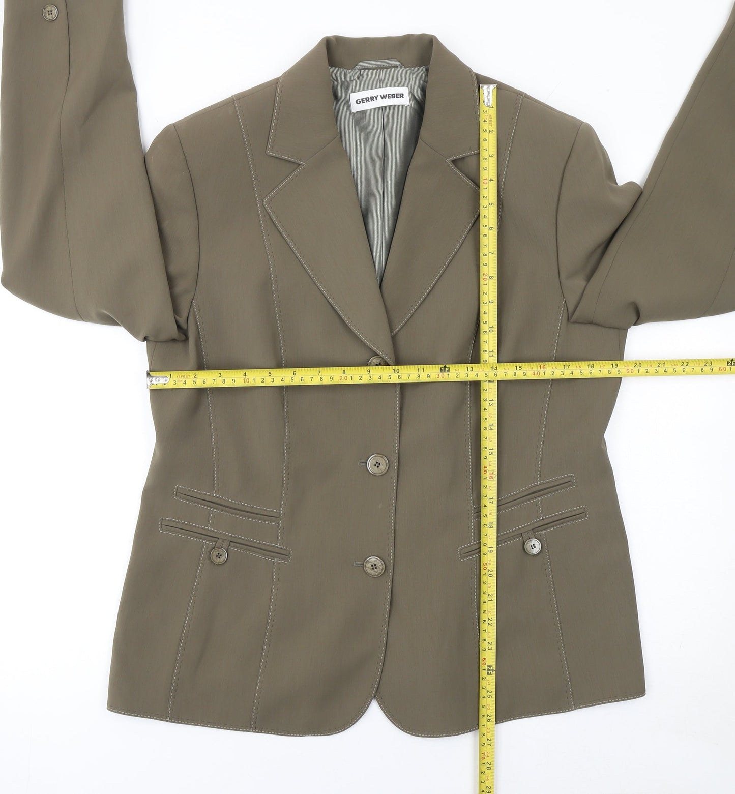 Gerry Weber Women Brown Size 16 Classic Tailored Blazer Jacket