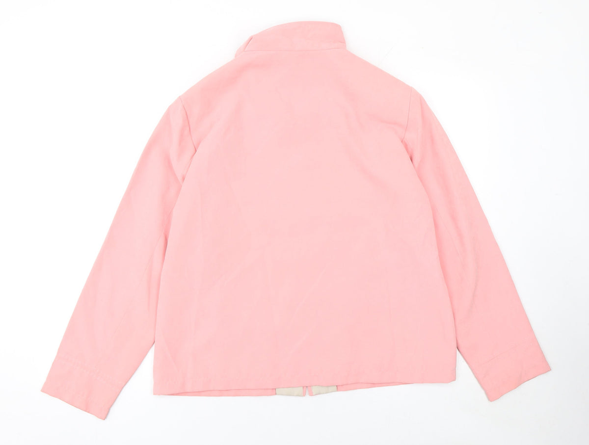 Katherine Hammond Womens Pink Size 12 Windbreaker Jacket