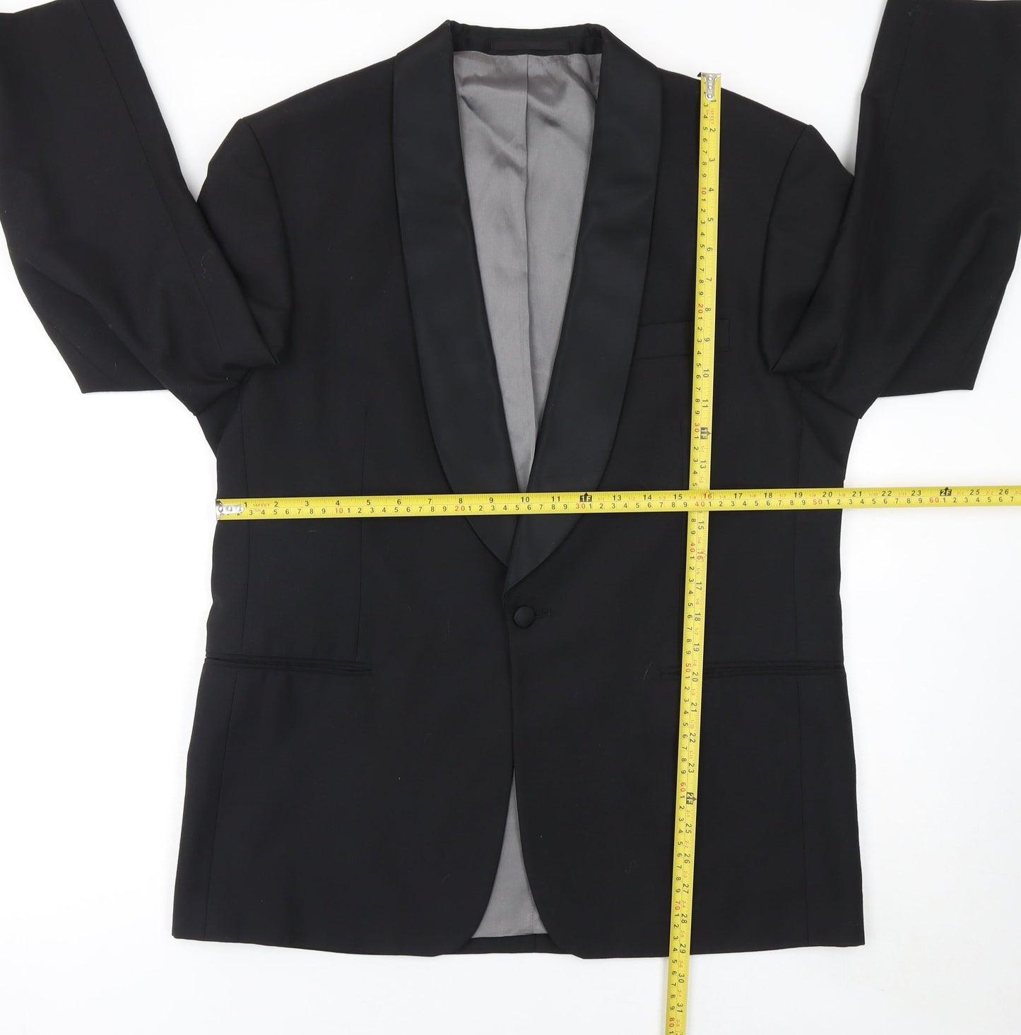David Moss Men's Black 40S Shawl Lapel Tuxedo Jacket