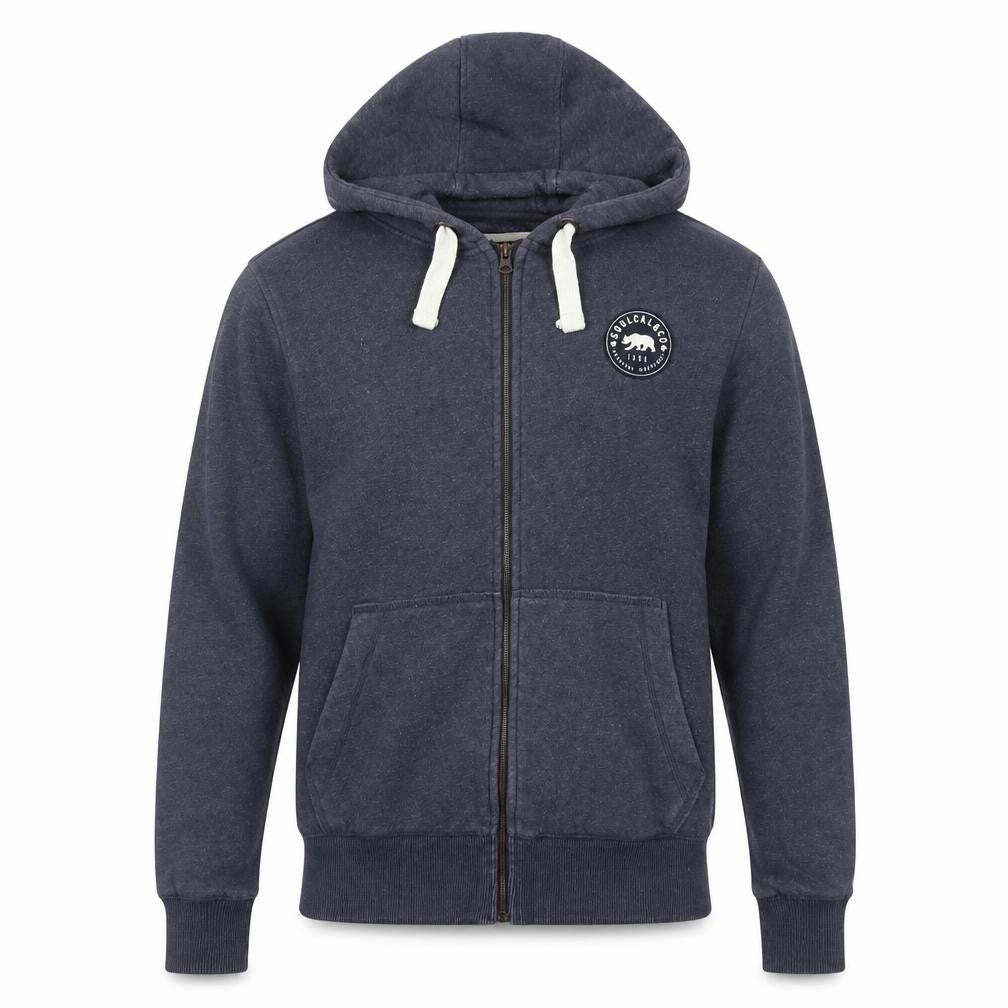 SoulCal Men's Blue Full Zip Hoodie Size S Classic Logo