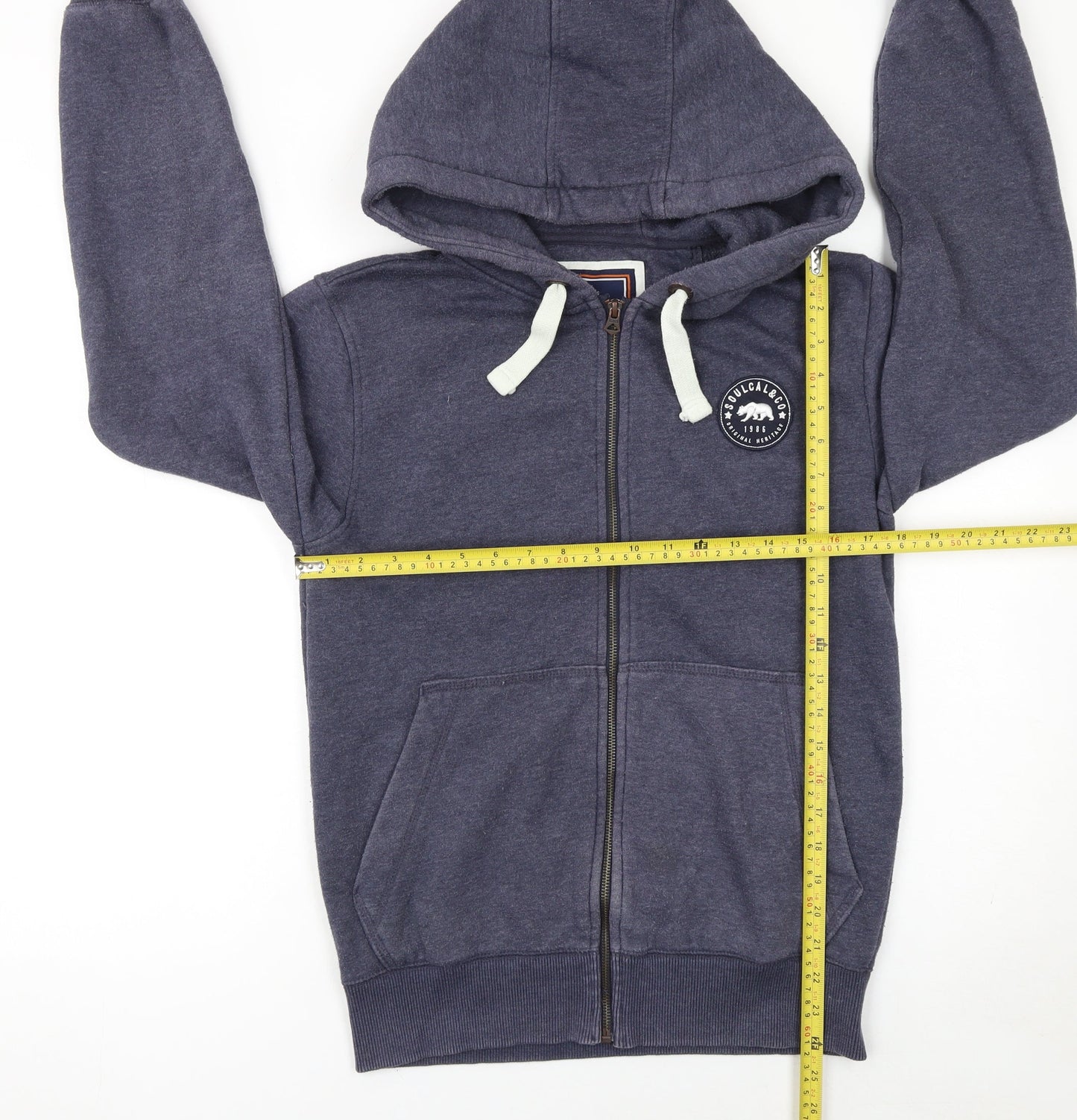 SoulCal & Co Men's Blue Full Zip Hoodie Size S Classic Logo
