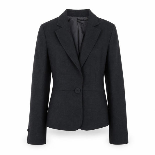 Laura Ashley Women Black Wool Blend Single-Breasted Blazer Jacket Size S