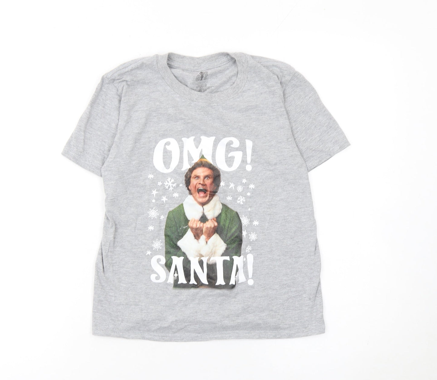 Elf Boys Grey Christmas T-Shirt 9-10 Years Funny Movie Festive Top