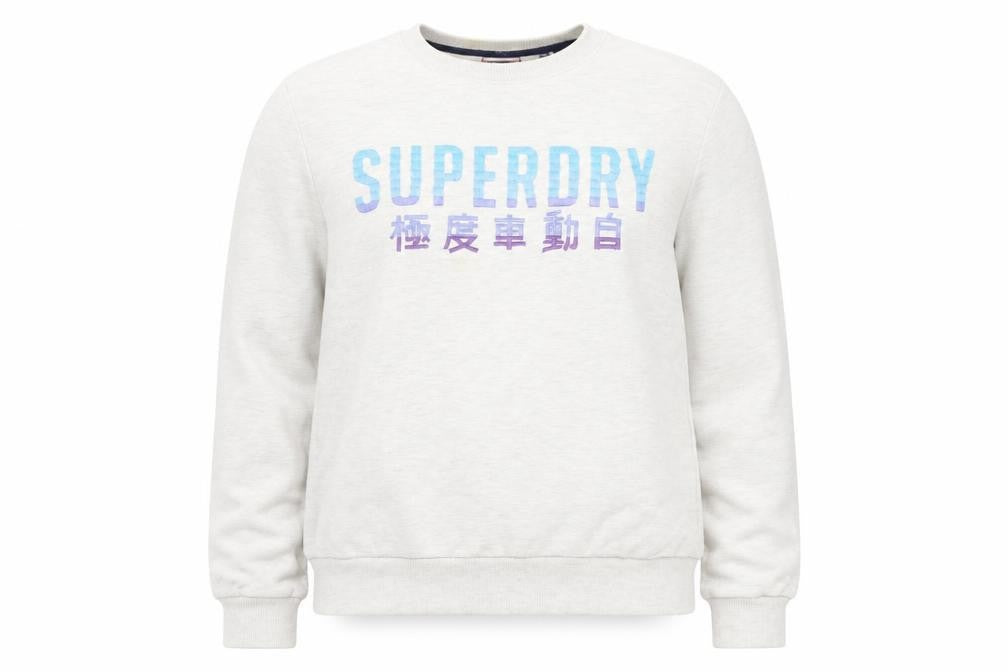 Superdry Women's Ivory Crew Neck Pullover Jumper Size 12