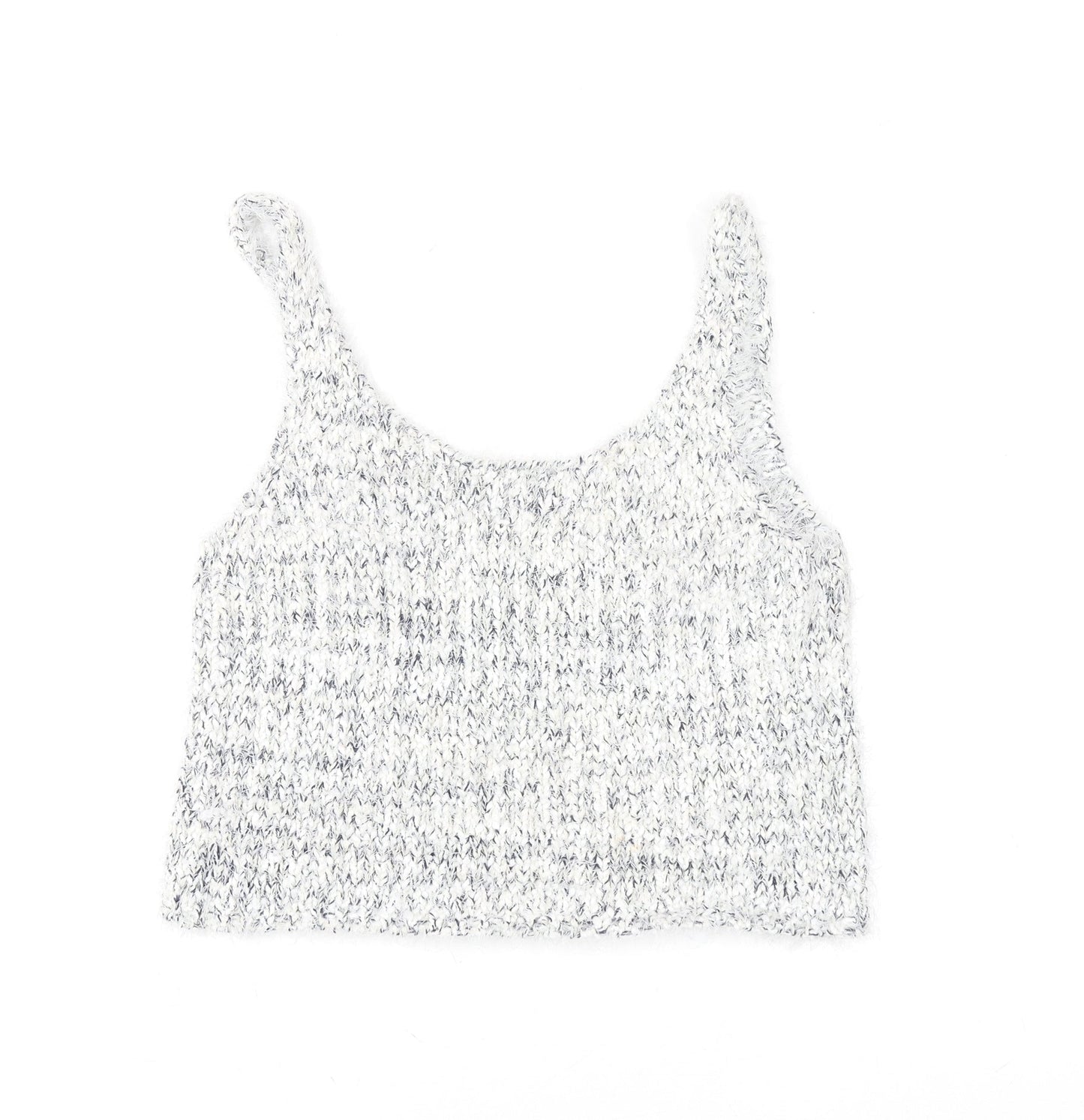 Bella Luxx Women's Grey Knit Cropped Tank Top Size S
