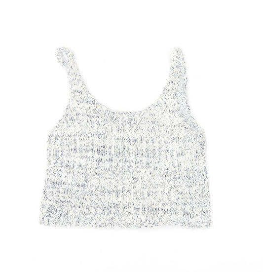 Bella Luxx Women's Grey Knit Cropped Tank Top Size S