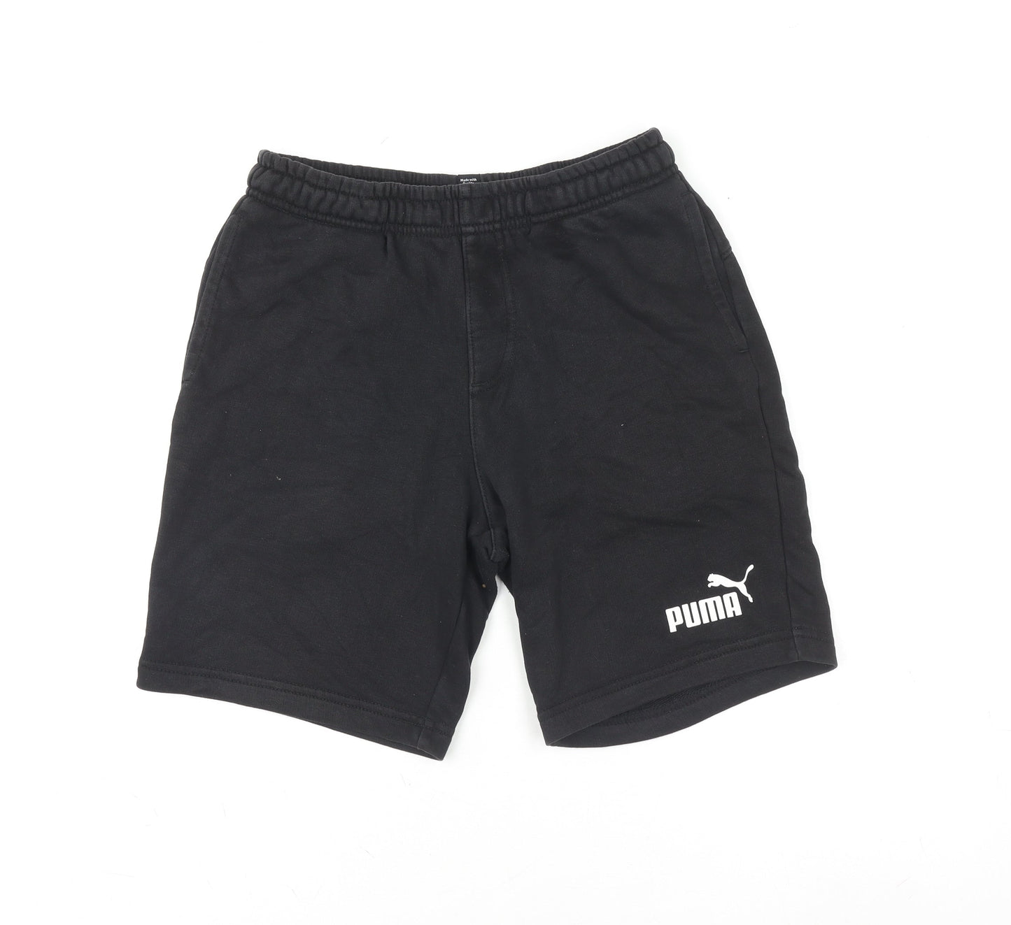 Puma Boys Black Athletic Shorts 11-12 Years Regular Fit Activewear