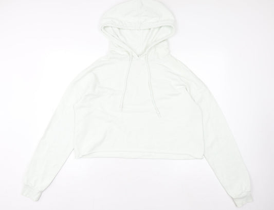River Island Womens White Small Pullover Hoodie Casual Long Sleeve