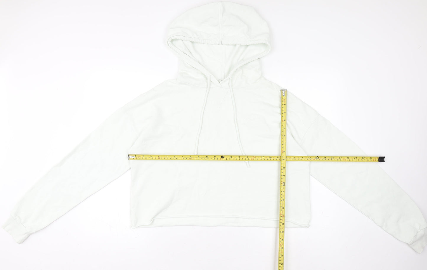 River Island Womens White Small Pullover Hoodie Casual Long Sleeve