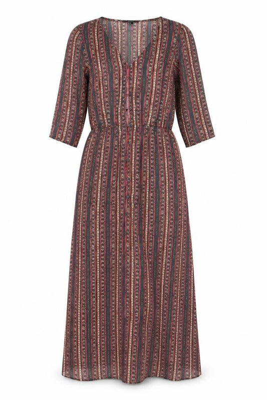 Forever 21 Women’s Multicoloured Bohemian Midi Shirt Dress M