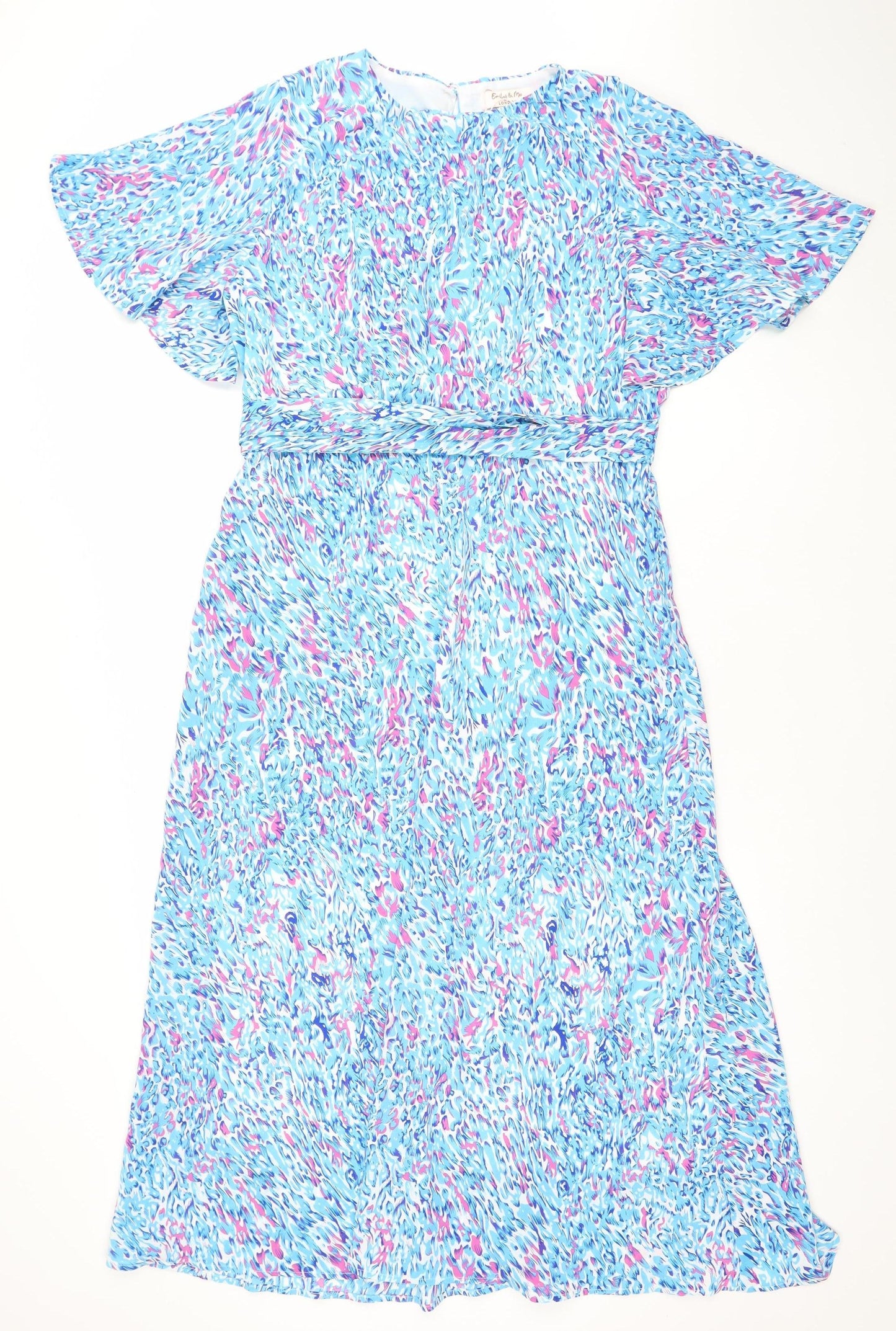 Emily & Me Women’s Multicoloured Wrap Midi Dress Size 14
